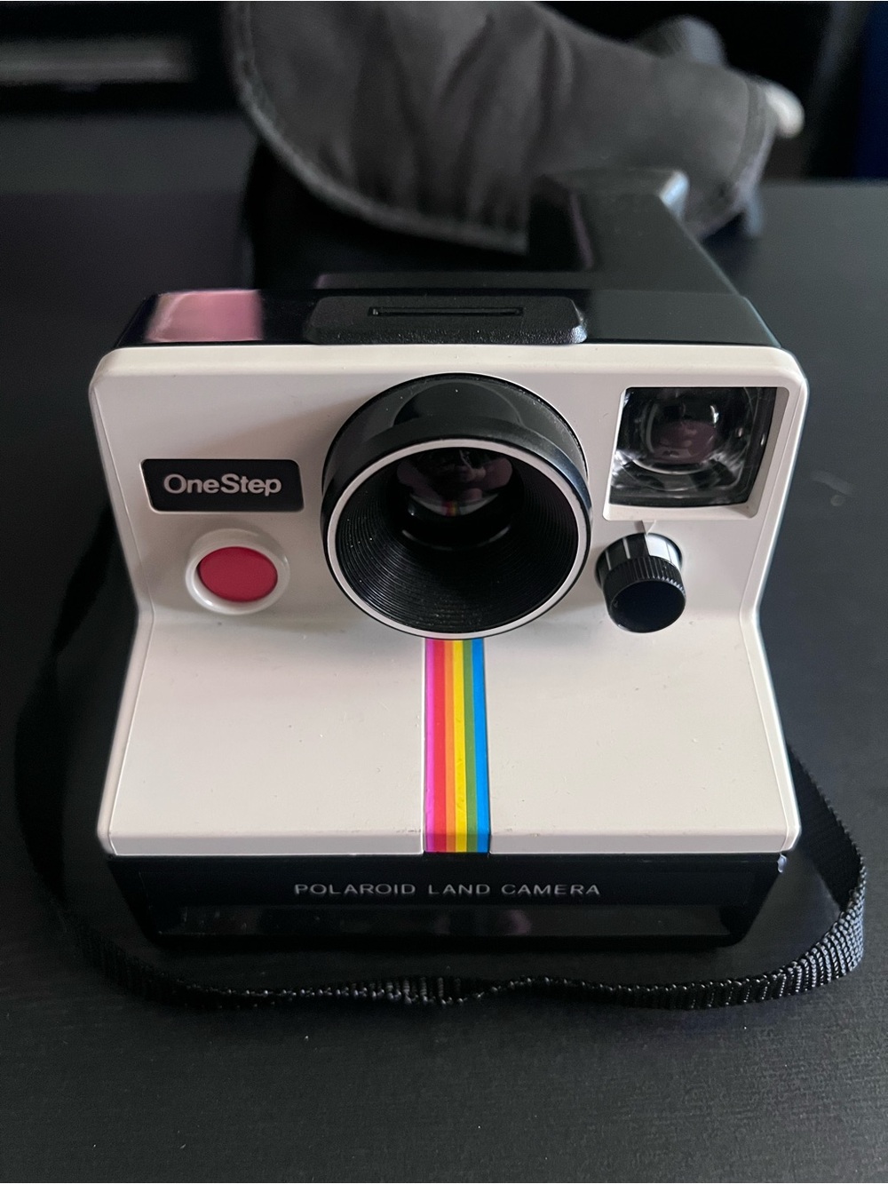 Polaroid White OneStep Instant Camera with Rainbow Stripe